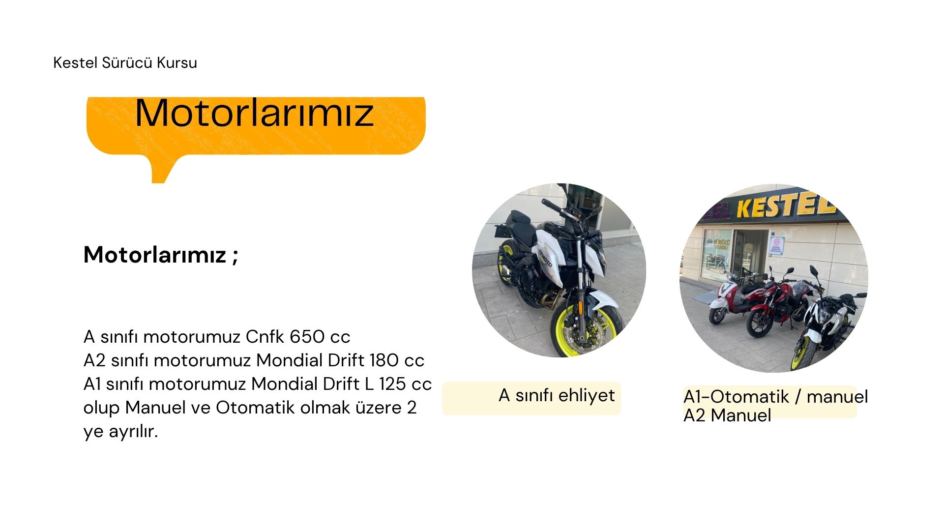 A - A1 - A2 Sınıfı Sürücü Belgesi